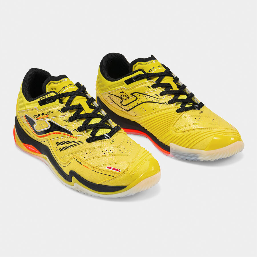 Futsal shoes Top Flex Ultimate 26 indoor yellow sárga teremcipő párban előlről