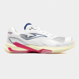 JOMA Electric Lady 26 hard court fehér piros női keménypályás teniszcipő oldalról