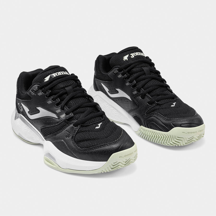 JOMA Master 1000 Lady 26 clay fekete női (C) salakpályás teniszcipők szemből