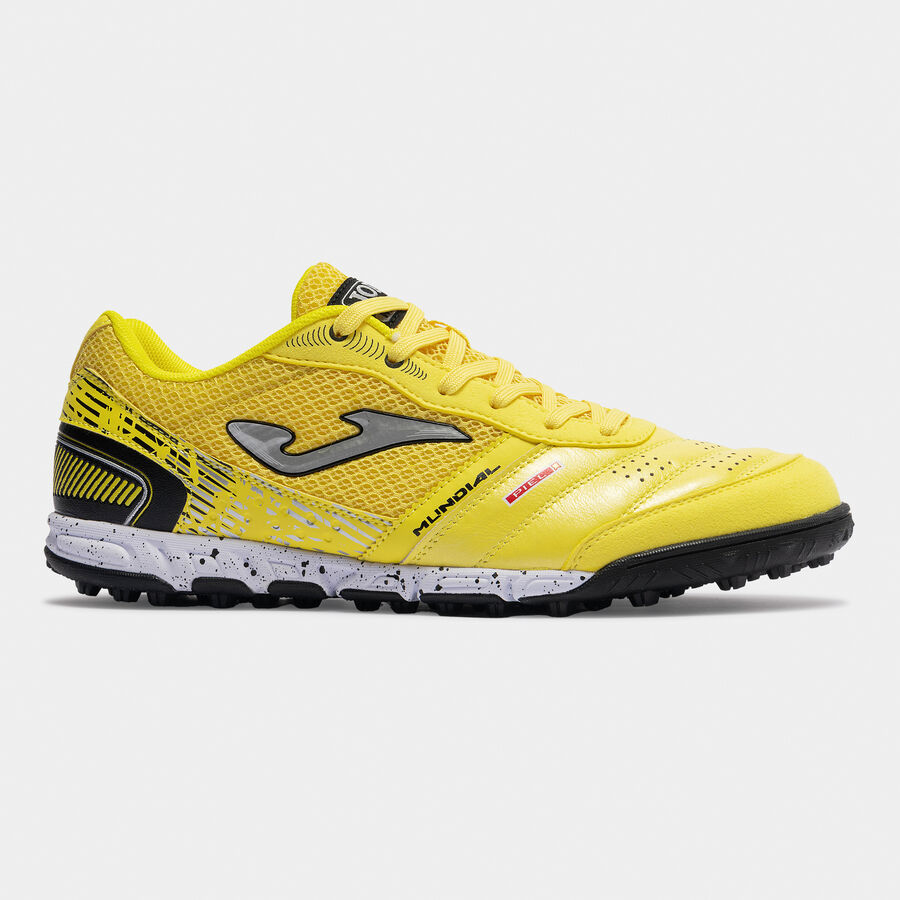 JOMA Mundial 26 sárga focicipő TF salakos focipályára modell oldalról