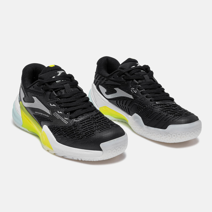 JOMA Roland Lady 26 Hard Court fekete sárga női (C) keménypályás teniszcipők szemből