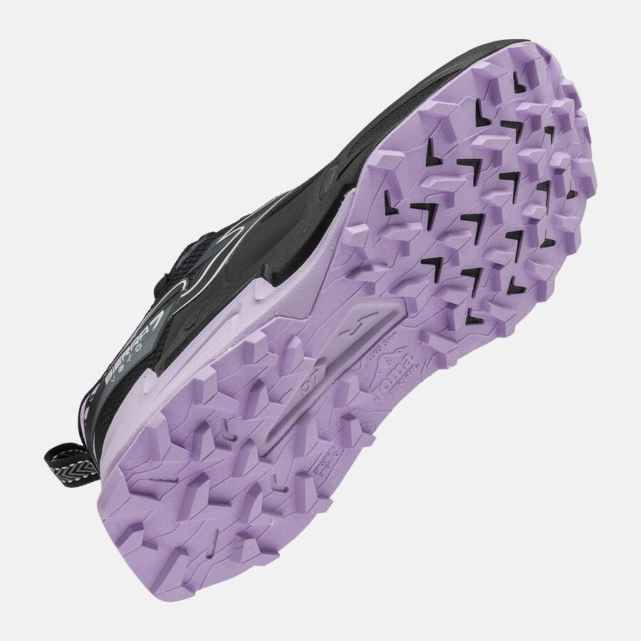 JOMA Sierra Lady 26 női terepfutó cipő black modell jobblábas talprésze.