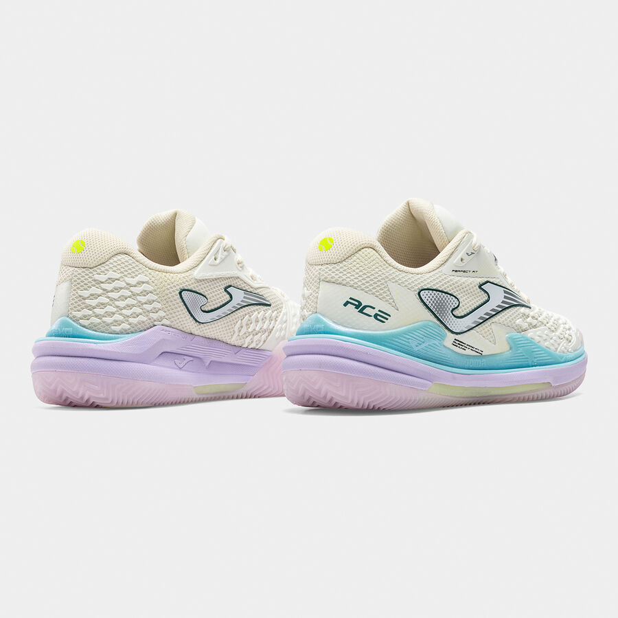 JOMA T.Ace Lady 26 clay bézs női (C) salakpályás teniszcipő hátulról