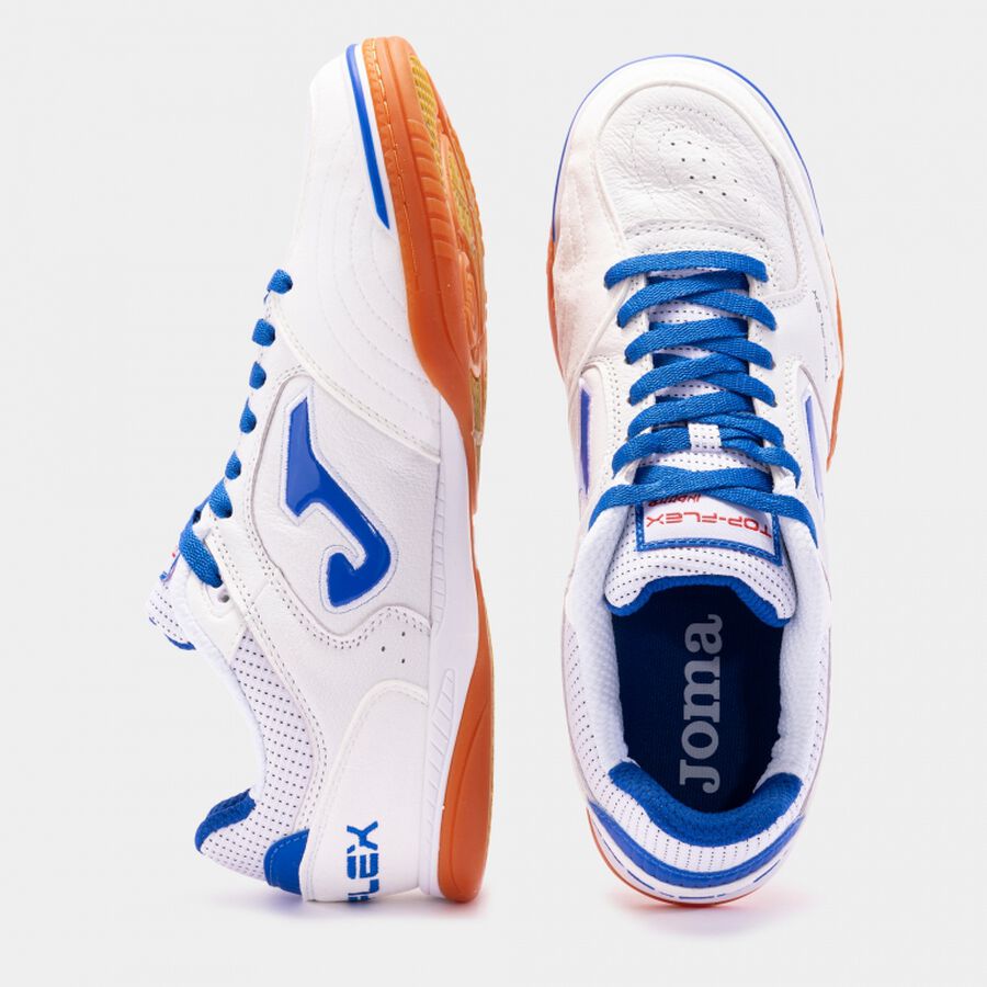 JOMA Top Flex 26 beltéri (IN) fehér terem focicipő felülről